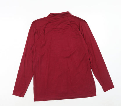 Womens UK Size L Zara Red Basic Blouse