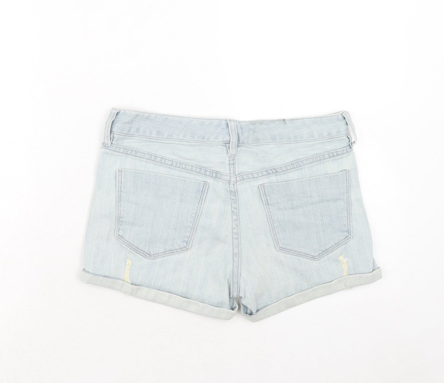 FC Jeans Womens Blue Cotton Hot Pants Shorts Size 30 in Regular Zip