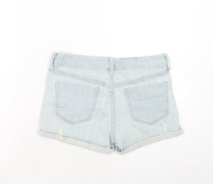 FC Jeans Womens Blue Cotton Hot Pants Shorts Size 30 in Regular Zip