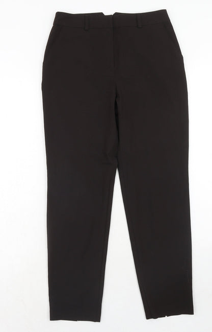 Topshop Womens Brown Polyester Dress Pants Trousers Size 8 L32 in Regular Hook & Eye
