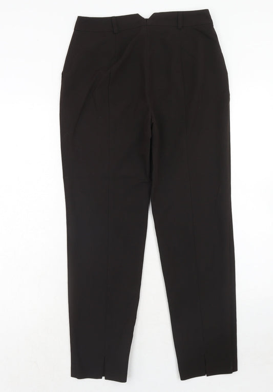 Topshop Womens Brown Polyester Dress Pants Trousers Size 8 L32 in Regular Hook & Eye