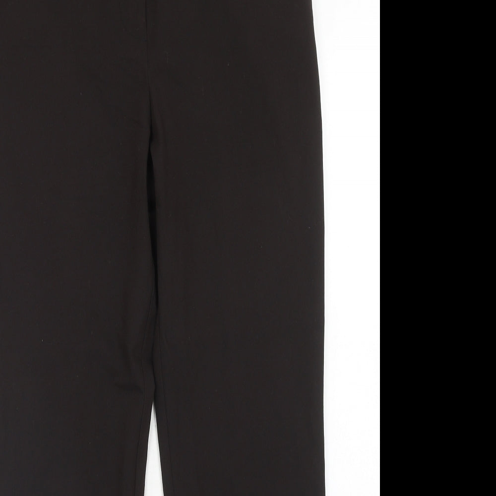 Topshop Womens Brown Polyester Dress Pants Trousers Size 8 L32 in Regular Hook & Eye