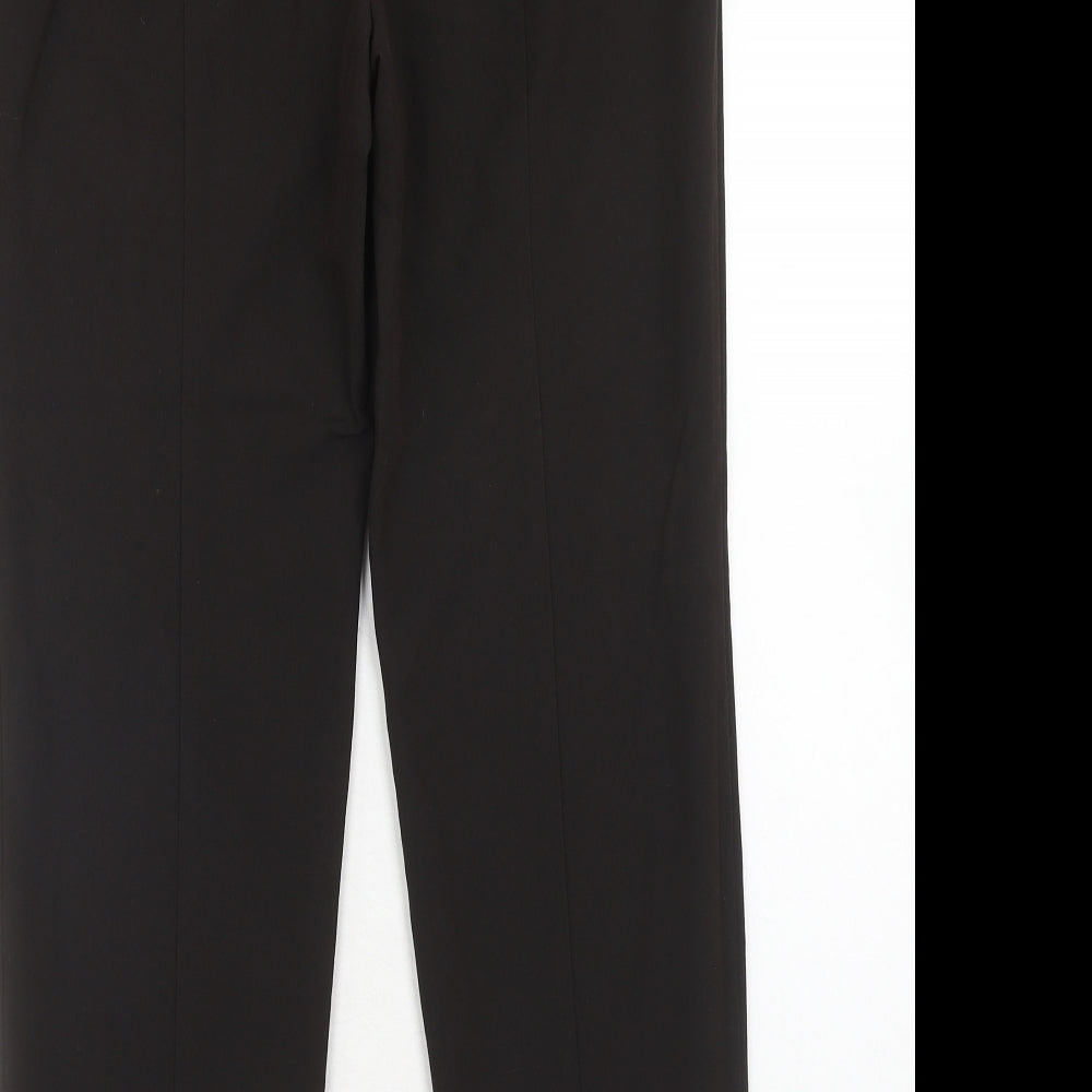 Topshop Womens Brown Polyester Dress Pants Trousers Size 8 L32 in Regular Hook & Eye