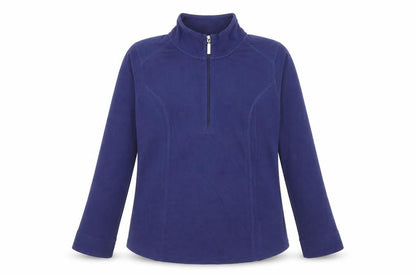 D&Co. Womens Blue Cotton Pullover Sweatshirt Size M Zip