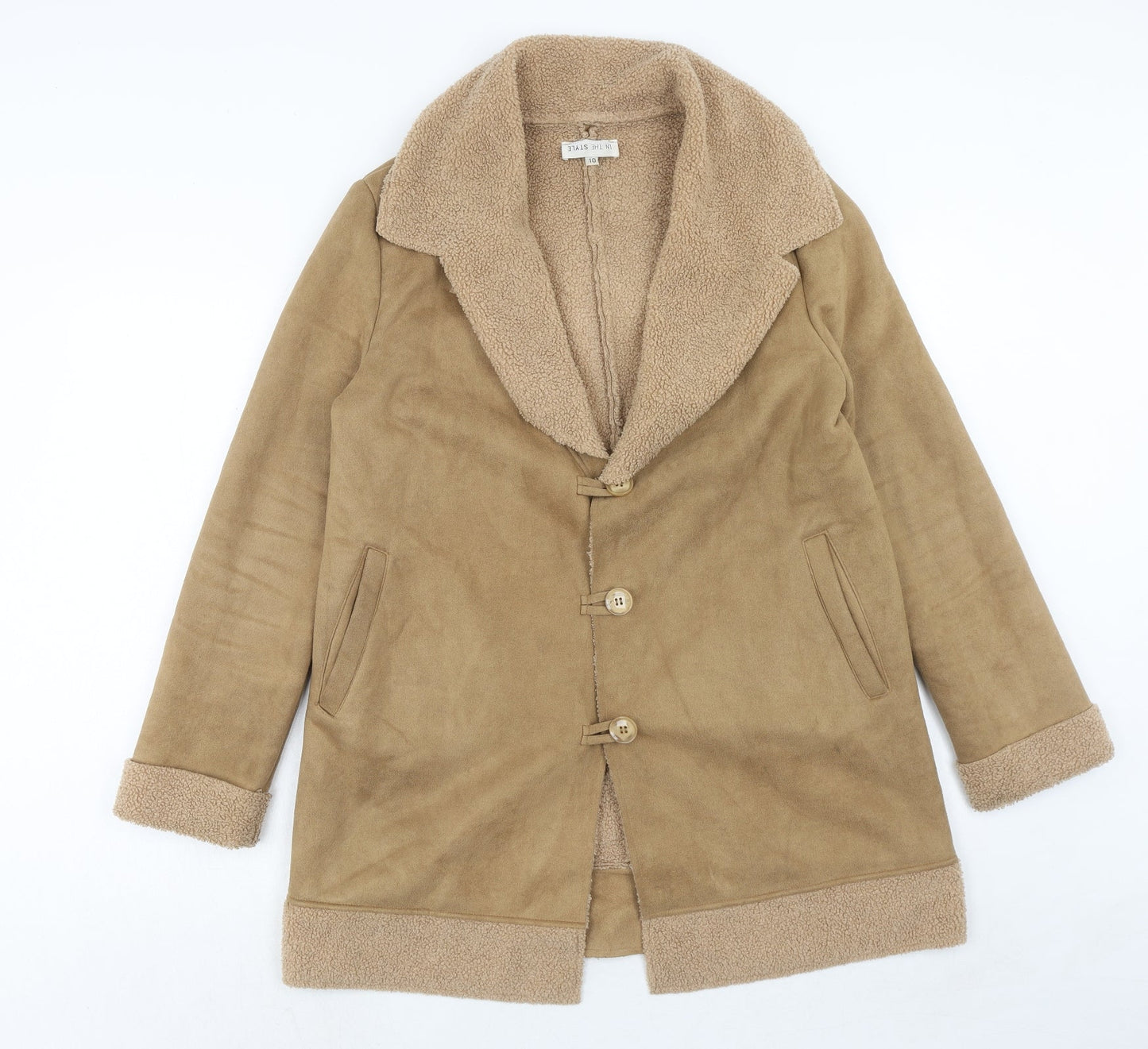 Womens UK Size 10 In the Style Brown Overcoat