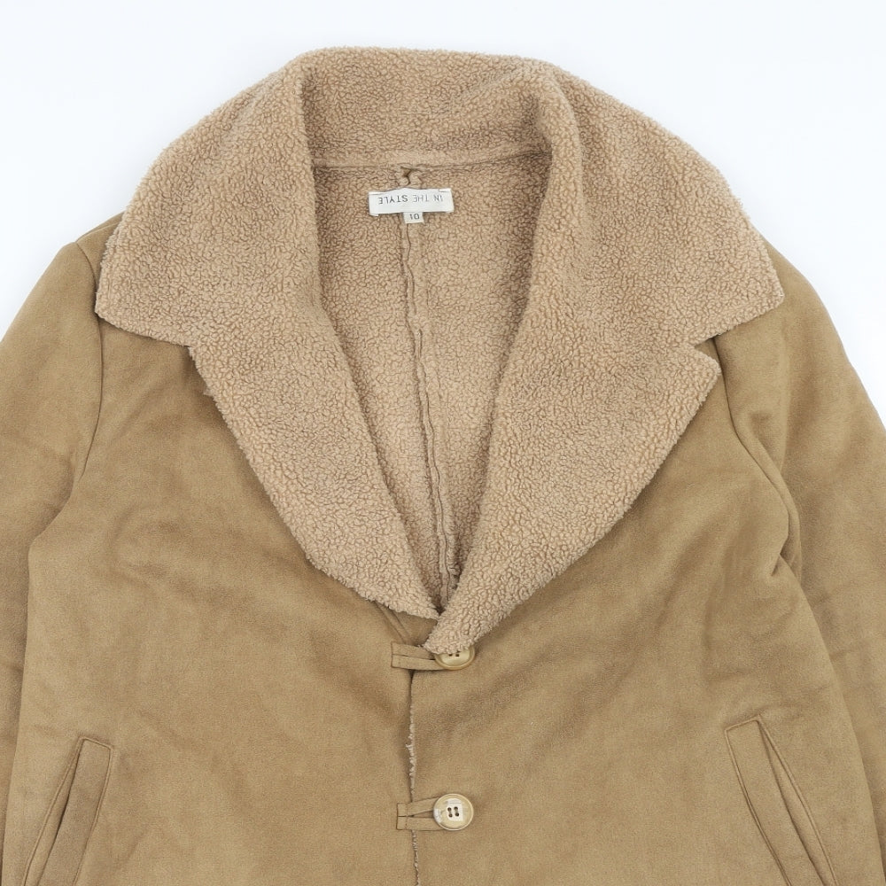 Womens UK Size 10 In the Style Brown Overcoat