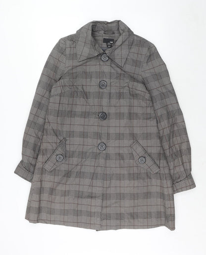 Womens UK Size 8 H&M Grey Trench Coat