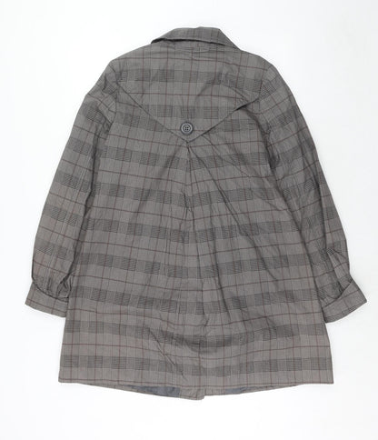 Womens UK Size 8 H&M Grey Trench Coat
