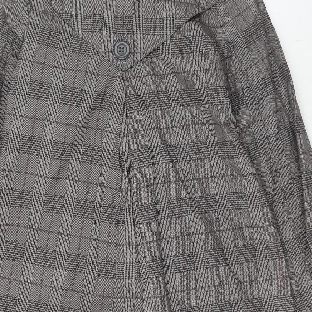 Womens UK Size 8 H&M Grey Trench Coat