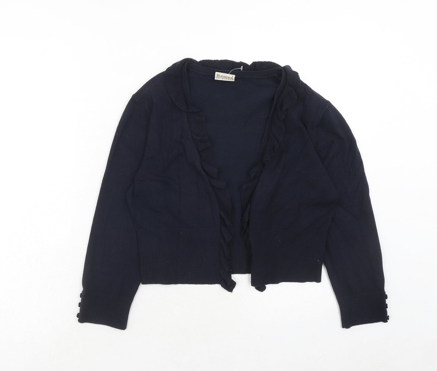 Womens UK Size S Roman Blue Cardigan Jumper