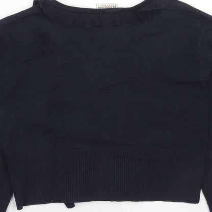 Womens UK Size S Roman Blue Cardigan Jumper