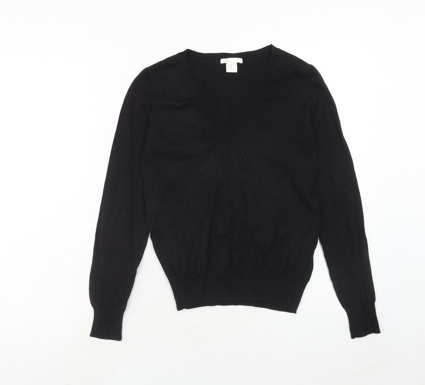 Womens UK Size XS H&M Black Pullover Jumper