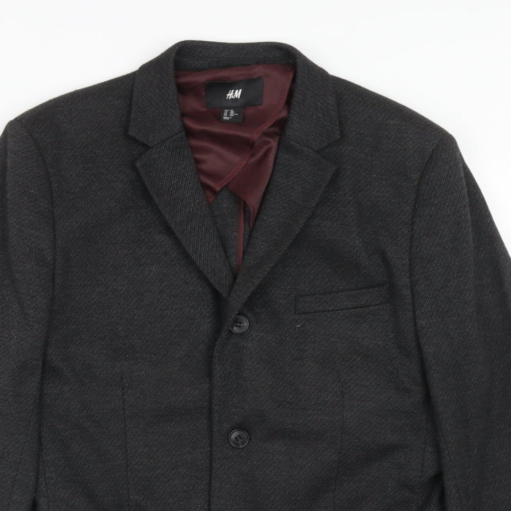 Mens UK Size 38 H&M Regular Black Suit Jacket