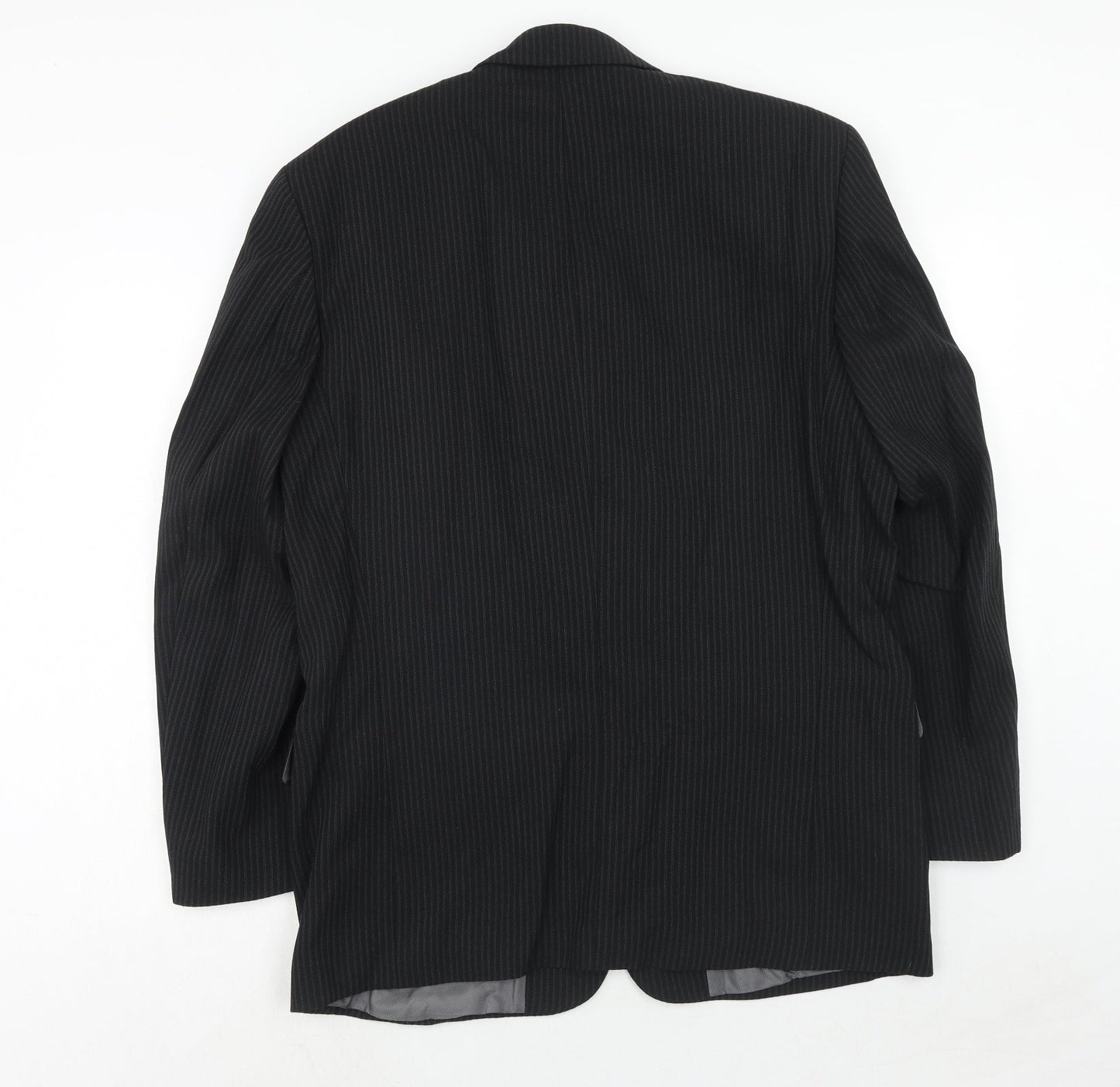 Mens UK Size 42 River Island Regular Black Suit Jacket