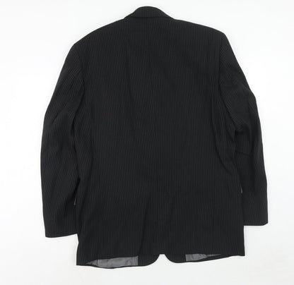 Mens UK Size 42 River Island Regular Black Suit Jacket