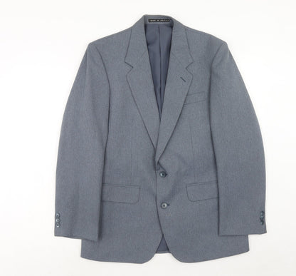 Mens UK Size 40 Greenwoods Regular Blue Suit Jacket