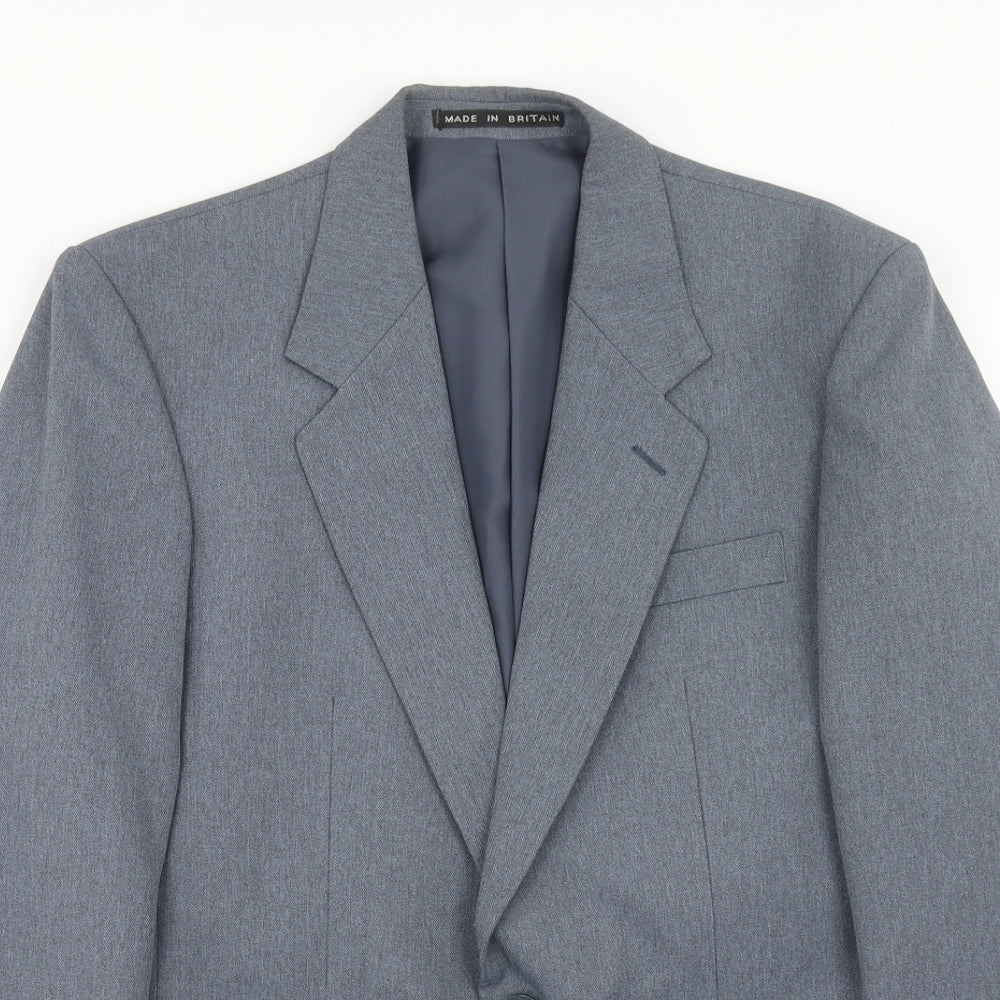 Mens UK Size 40 Greenwoods Regular Blue Suit Jacket