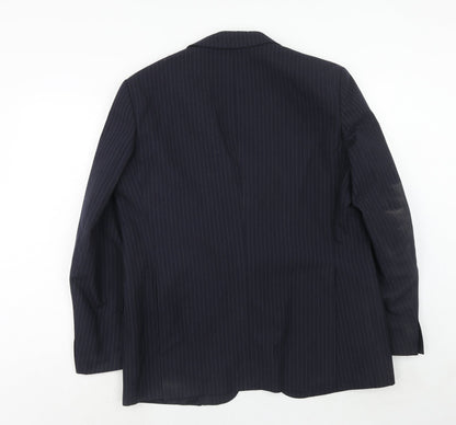 Mens UK Size 44 C&A Regular Blue Suit Jacket