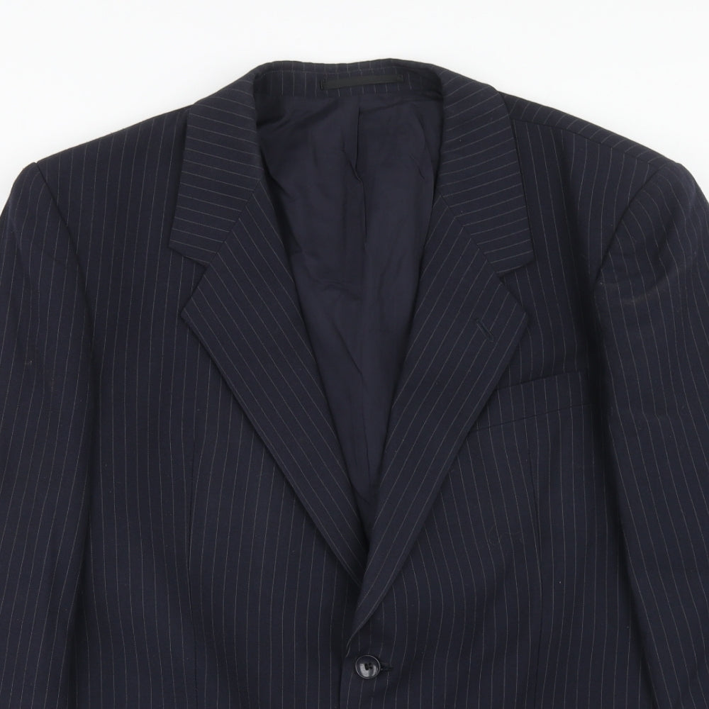 Mens UK Size 44 C&A Regular Blue Suit Jacket
