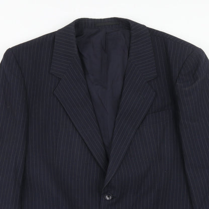 Mens UK Size 44 C&A Regular Blue Suit Jacket