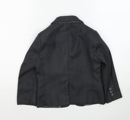 Cocktail Collection Boys Grey Jacket Blazer Size 3 Years Button