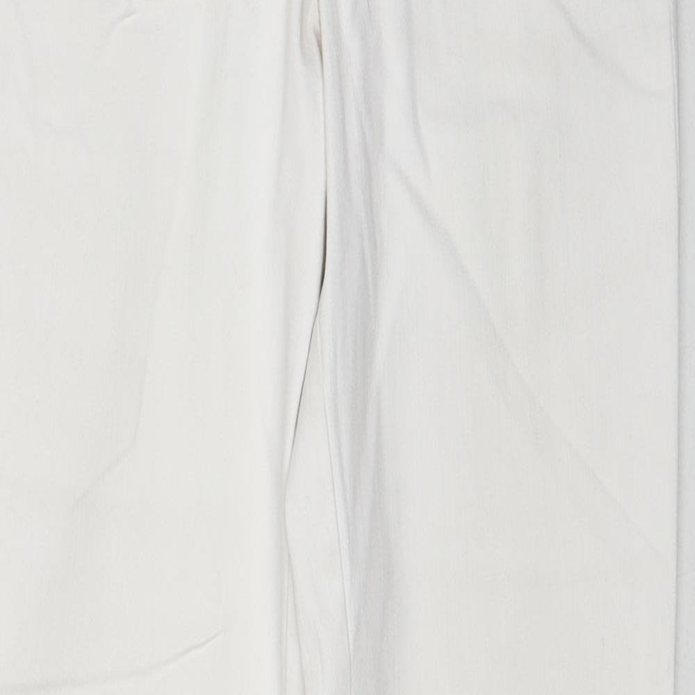 Mac Womens White Cotton Bootcut Jeans Size 30 in L32 in Regular Zip