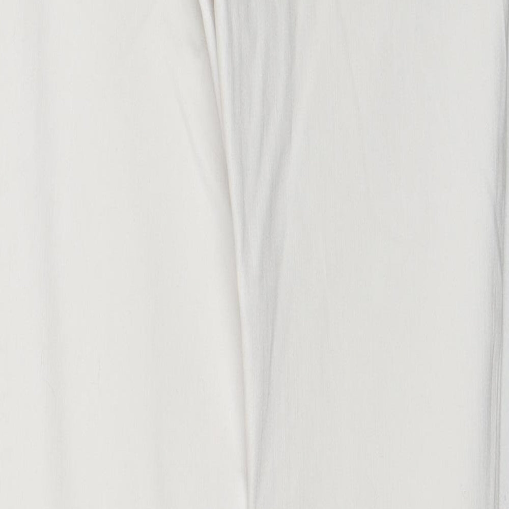 Mac Womens White Cotton Bootcut Jeans Size 30 in L32 in Regular Zip