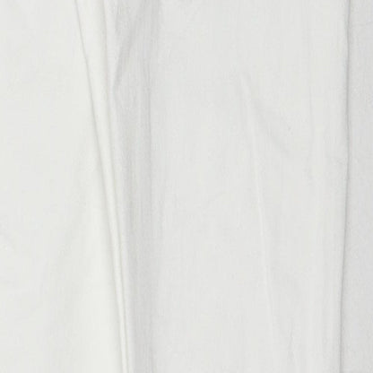 ORSAY Womens White Cotton Straight Jeans Size 6 Regular Zip