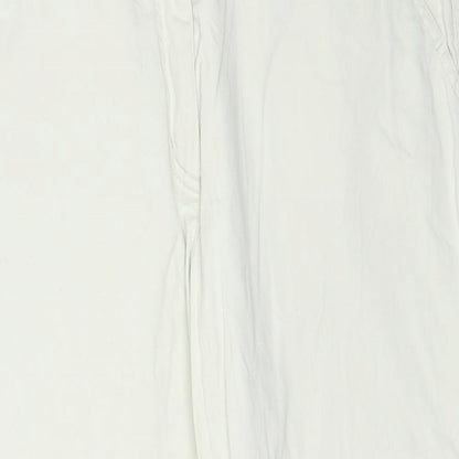 Bianca Womens Ivory Polyester Cropped Trousers Size 18 Regular Zip