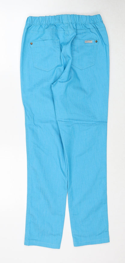 Laura Ken Womens Blue Cotton Straight Jeans Size 10 Regular