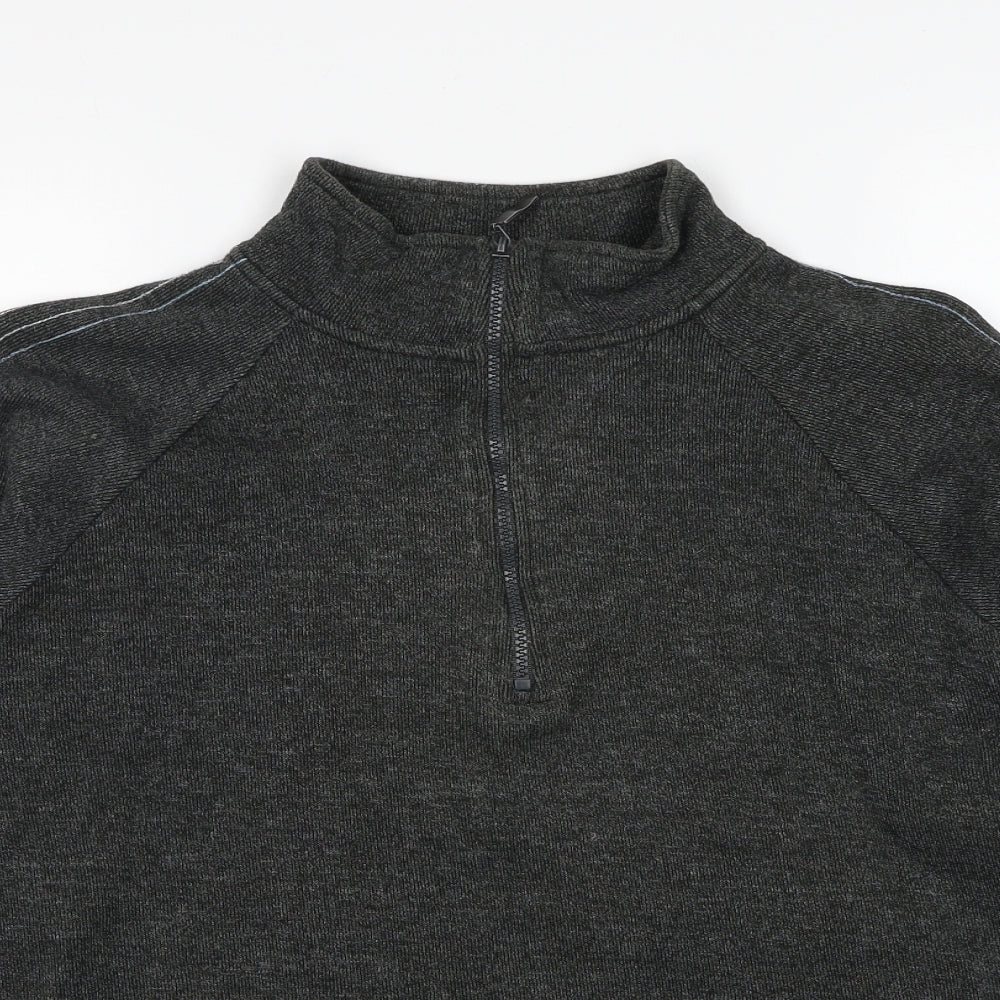 West Rock Mens Grey Cotton Pullover Sweatshirt Size M