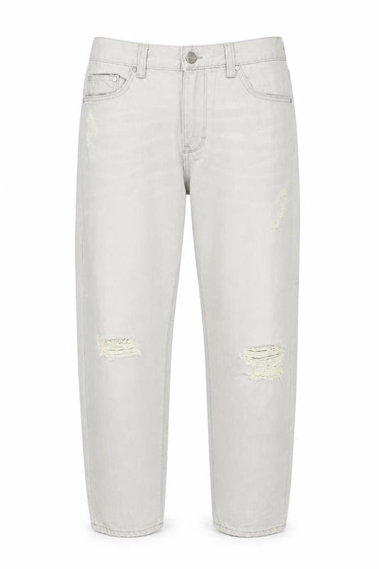 Womens UK Size 8 Waven Regular Fit Mom Grey Jeans