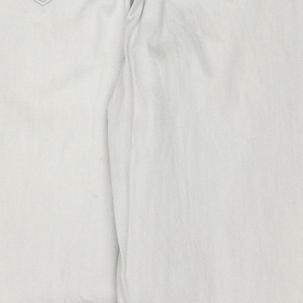 Womens UK Size 8 Waven Regular Fit Mom Grey Jeans