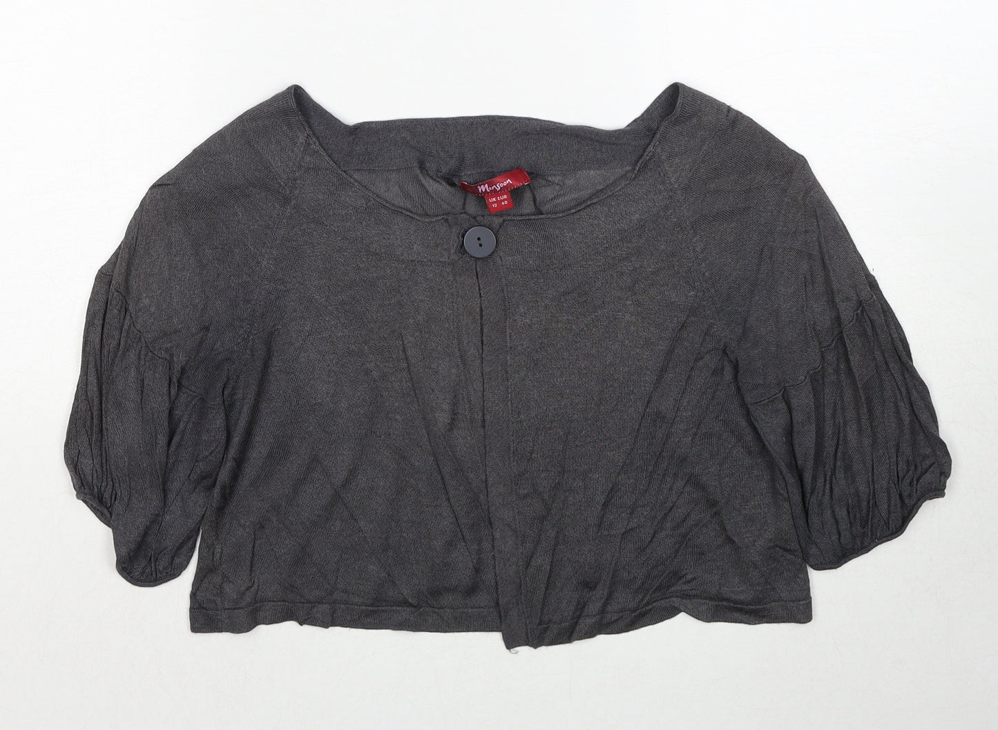 Womens UK Size 12 Monsoon Grey Cardigan Jumper