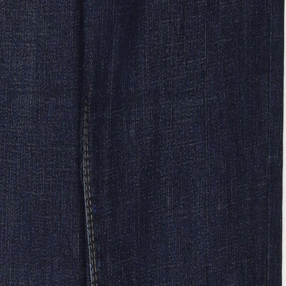 Marc Lauge Womens Blue Cotton Straight Jeans Size 8 Regular Zip