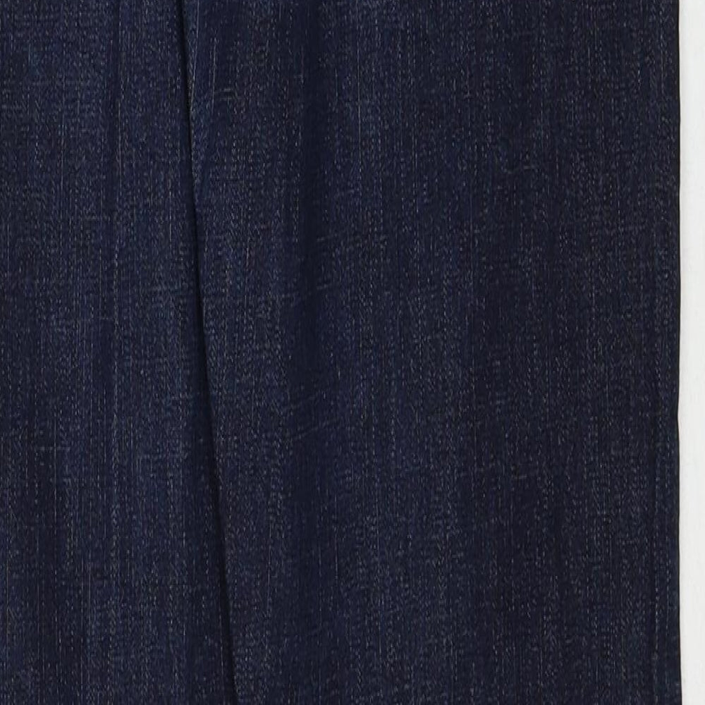 Marc Lauge Womens Blue Cotton Straight Jeans Size 8 Regular Zip