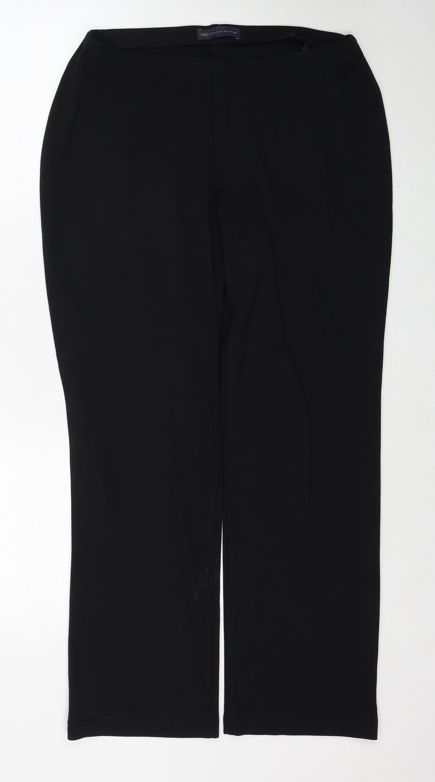 Womens UK Size 12 Marks and Spencer Regular Fit  Black Trousers