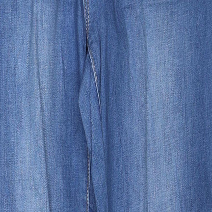 DMR Womens Blue Cotton Straight Jeans Size 31 in Regular Zip