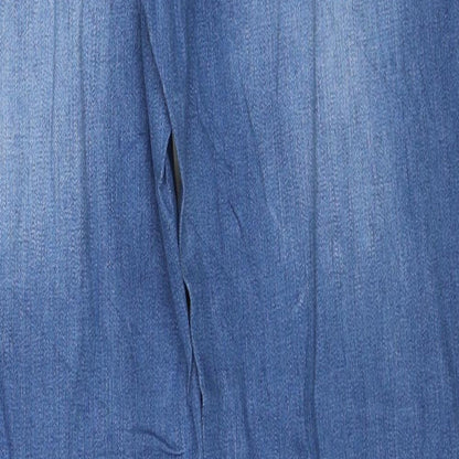 DMR Womens Blue Cotton Straight Jeans Size 31 in Regular Zip
