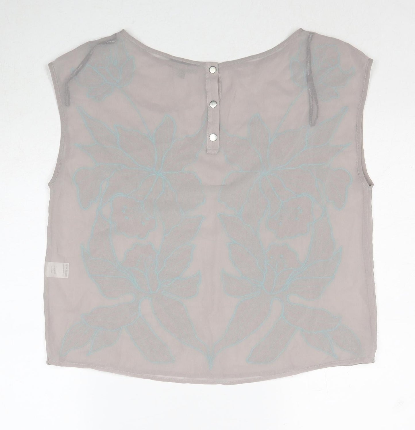 Womens UK Size 16 Warehouse Grey Basic Blouse