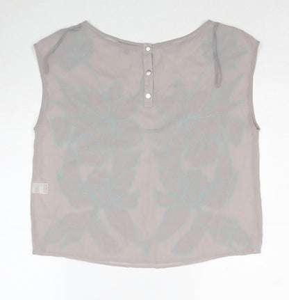 Womens UK Size 16 Warehouse Grey Basic Blouse