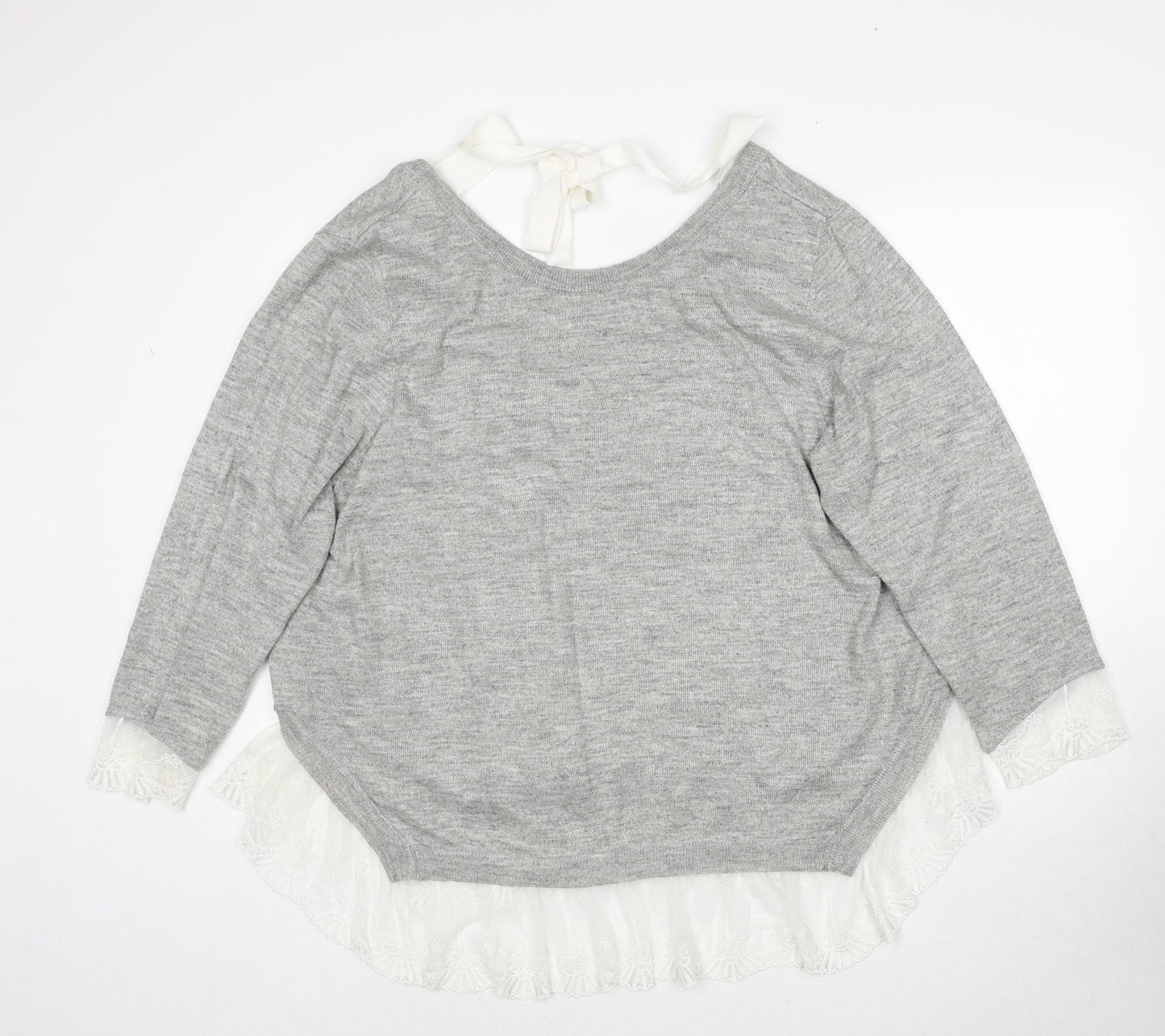 Womens UK Size 2XL Divided by H&M Grey Pullover Jumper