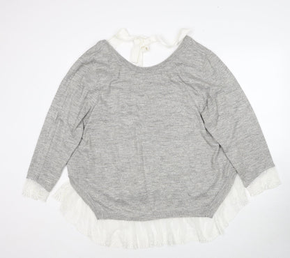 Womens UK Size 2XL Divided by H&M Grey Pullover Jumper