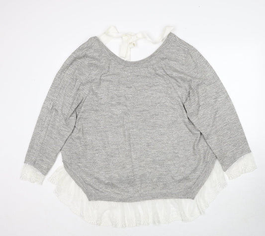 Womens UK Size 2XL Divided by H&M Grey Pullover Jumper