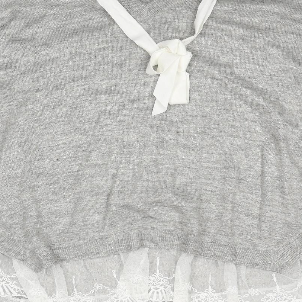 Womens UK Size 2XL Divided by H&M Grey Pullover Jumper