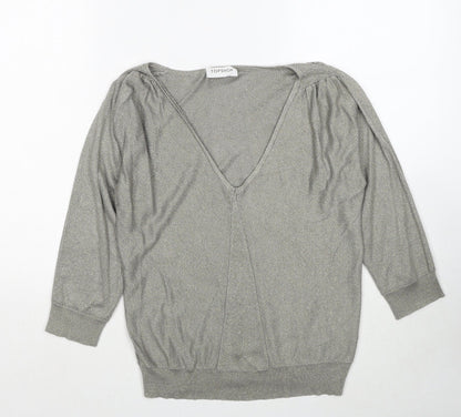 Womens UK Size 10 Topshop Grey Pullover Jumper