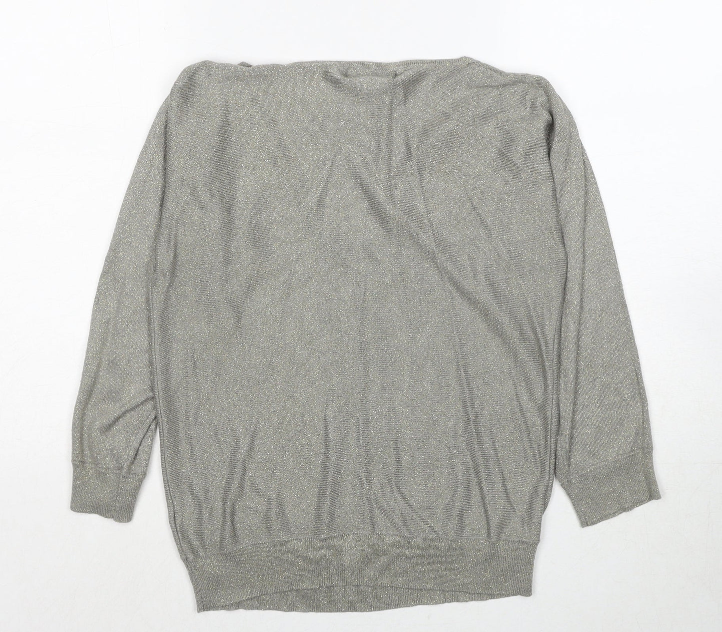 Womens UK Size 10 Topshop Grey Pullover Jumper