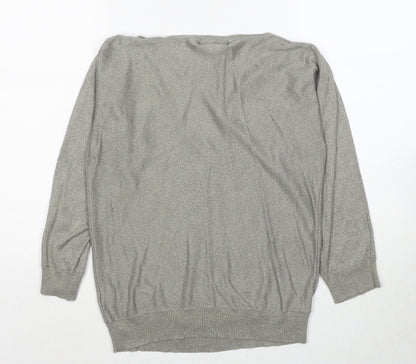 Womens UK Size 10 Topshop Grey Pullover Jumper