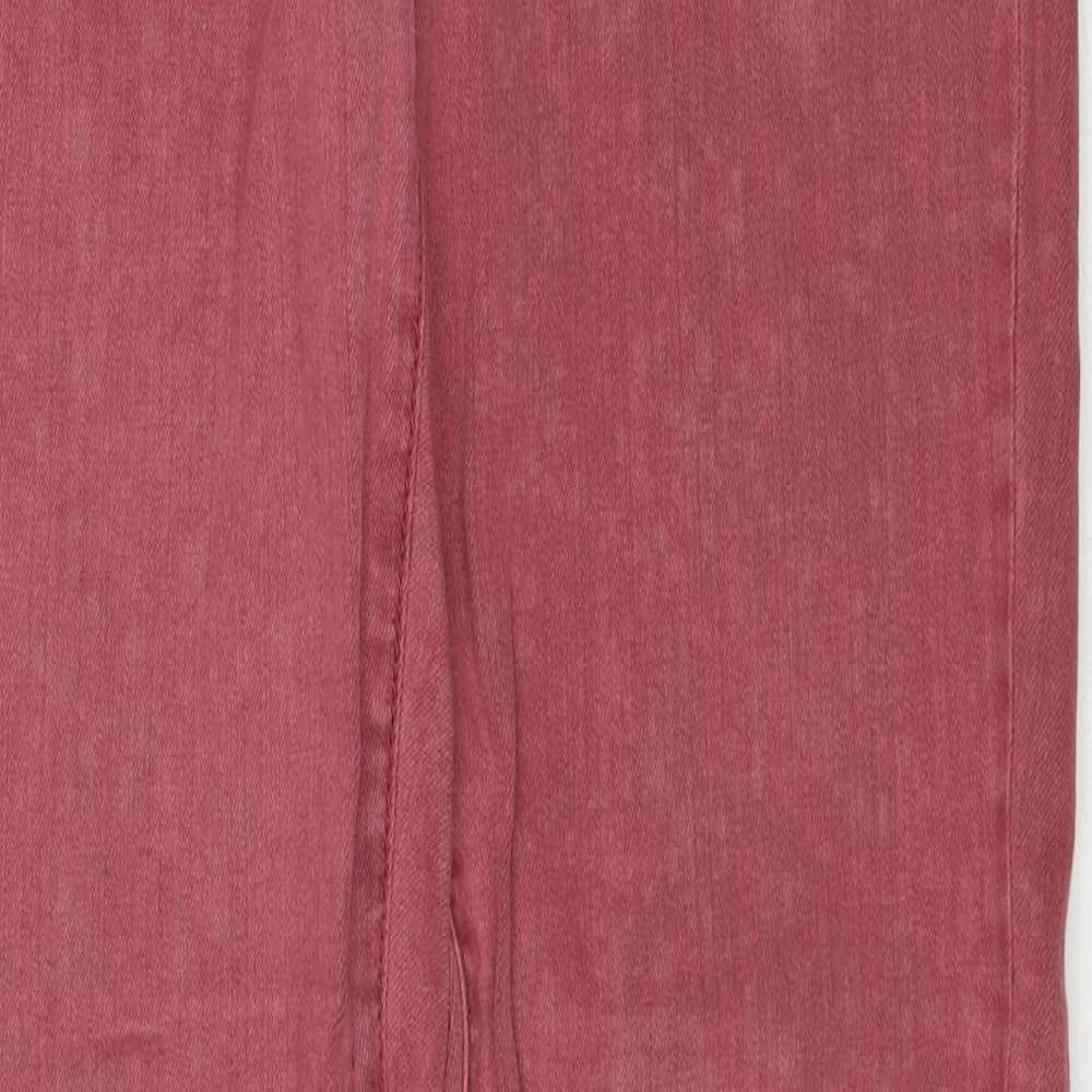 EDC Womens Pink Cotton Straight Jeans Size 12 Regular Zip