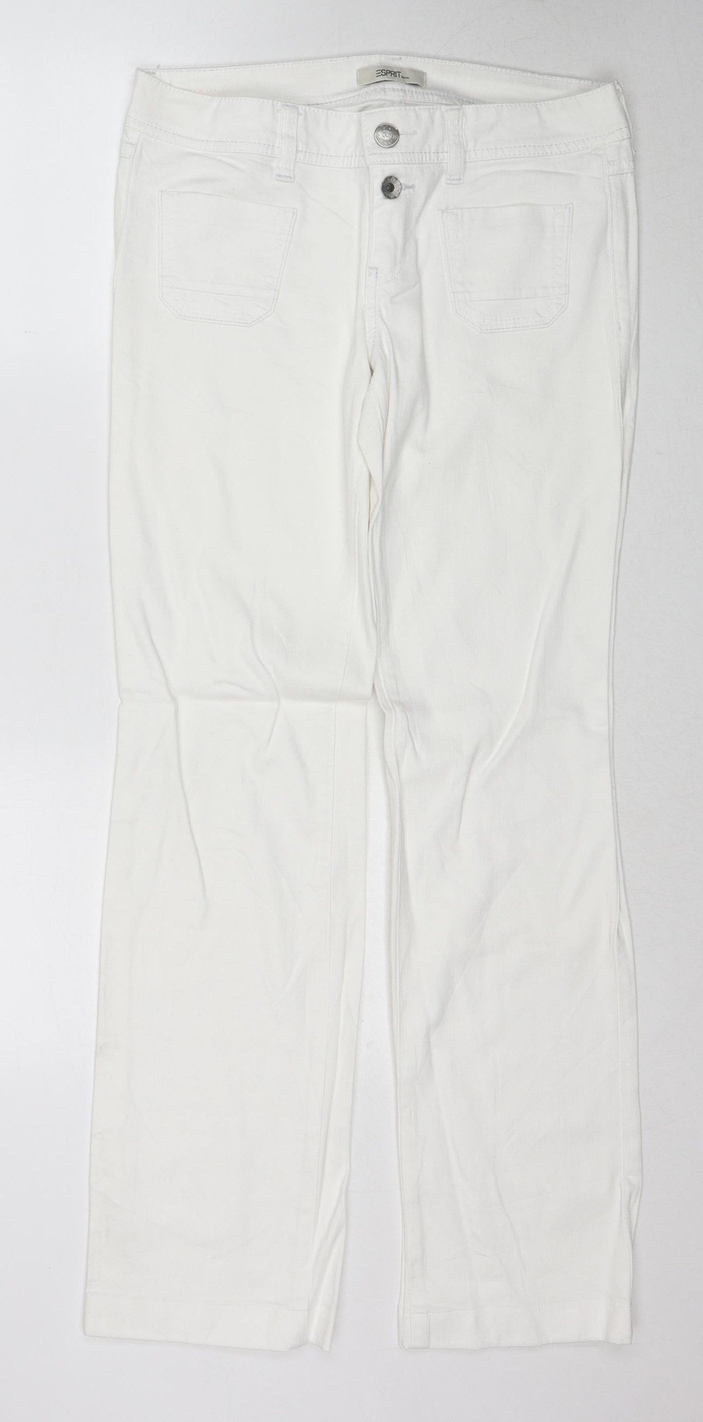 Womens UK Size 29 in Esprit Regular Fit Straight White Jeans